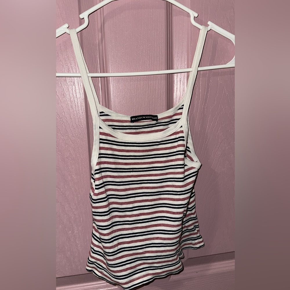 Brandy Melville OS Striped tank top